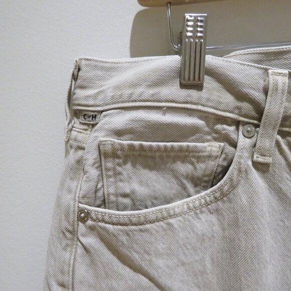 CITIZENS OF HUMANITY Daphne Crop Jeans in Ecru High Rise Minimalist Preppy - Picture 8 of 15
